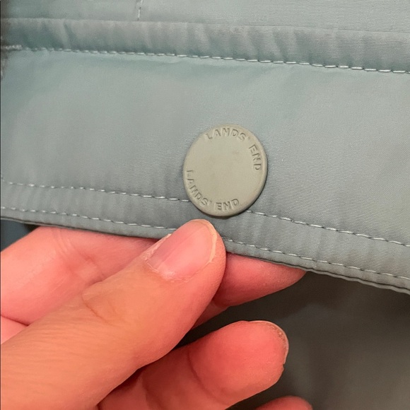 Lands' End UGC Girls Sz Large (10/12) Light Blue/Teal Hooded Jacket Coat - Picture 5 of 16